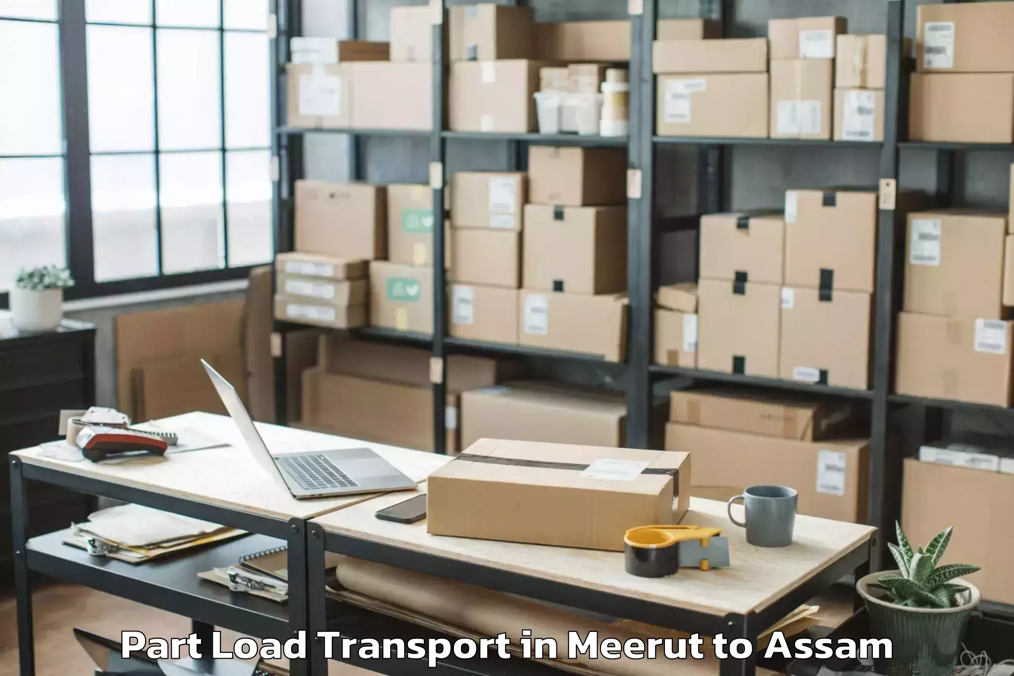 Hassle-Free Meerut to Jorhat Part Load Transport